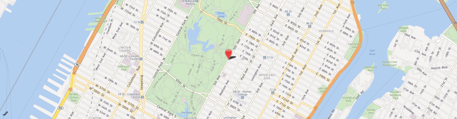 Location Map: 923 5th Ave New York, NY 10021